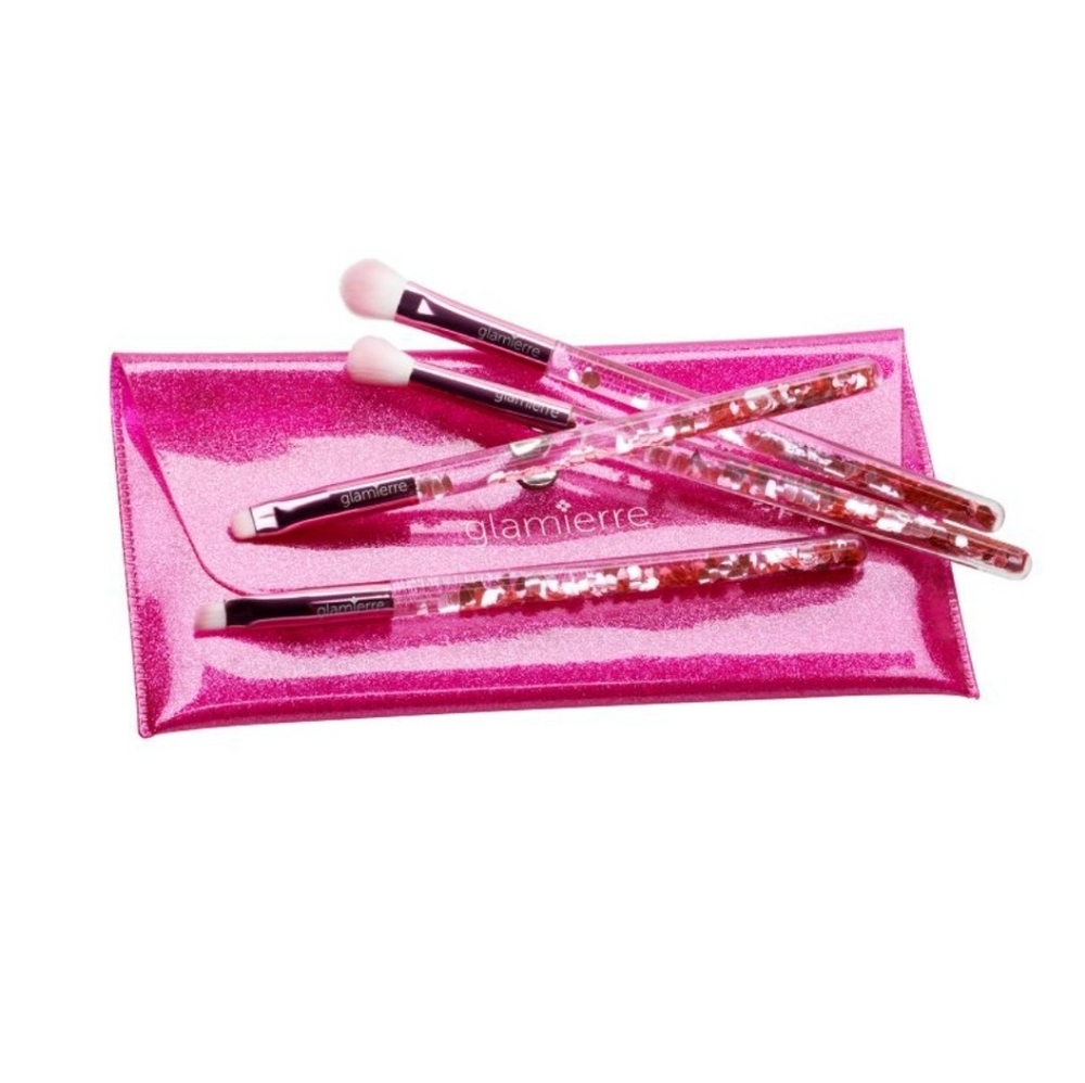 GLAMIERRE Pink Luxe Glitter Eye Brush Collection